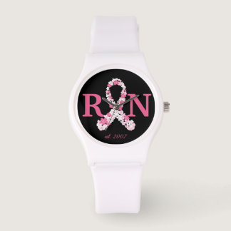 Pink Breast Cancer Registered Nurse Customizable Watch