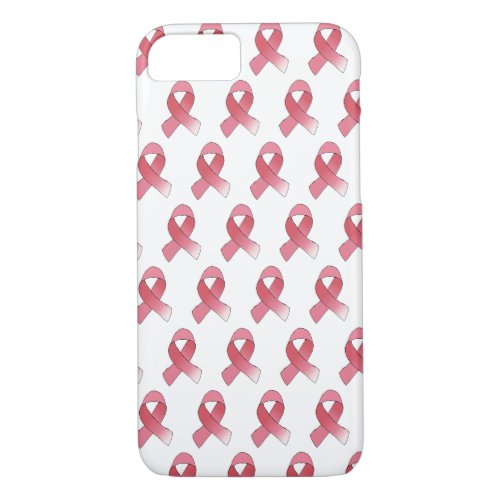 Pink Breast Cancer Ribbon Drawing BCA Month iPhone 87 Case