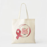 Breast Cancer Awareness Pink Gloss Laminated Designer Tote Bag (8x4x10)-  Screen Print - Display Pros