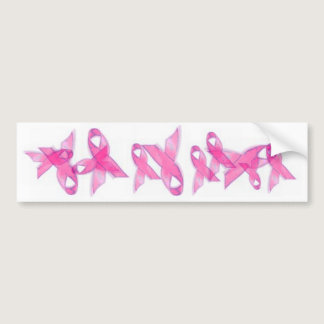 Pink Breast Cancer Ribbons Bumper Sticker