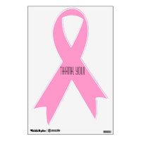 Pink Breast Cancer Support Ribbon Wall Decal