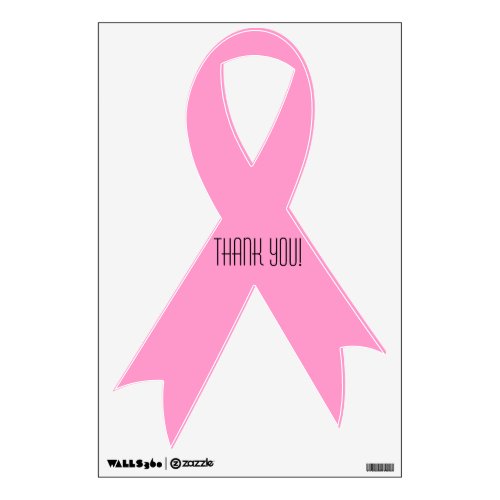 Pink Breast Cancer Support Ribbon Wall Decal