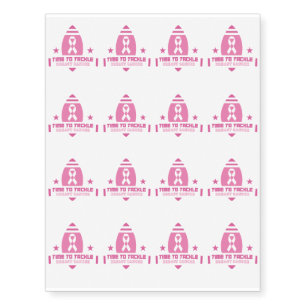 Pink Breast Cancer Support Temporary Tattoos