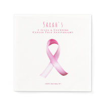 Pink Breast Cancer Survivor Fundraiser Party Napkins