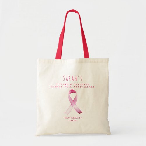 Pink Breast Cancer Survivor Fundraiser Party Tote Bag