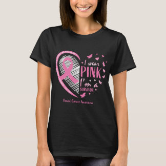 Pink Breast Cancer Survivor Gifts Women Mom Cancer T-Shirt