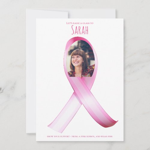 Pink Breast Cancer Survivor Party Fundraiser Invitation