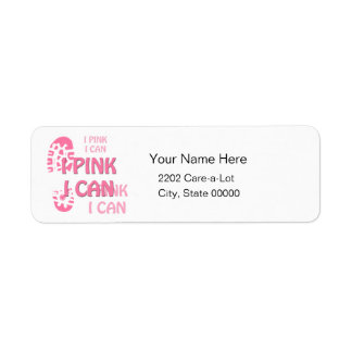 Pink Breast Cancer Walk I Pink I Can Return Label