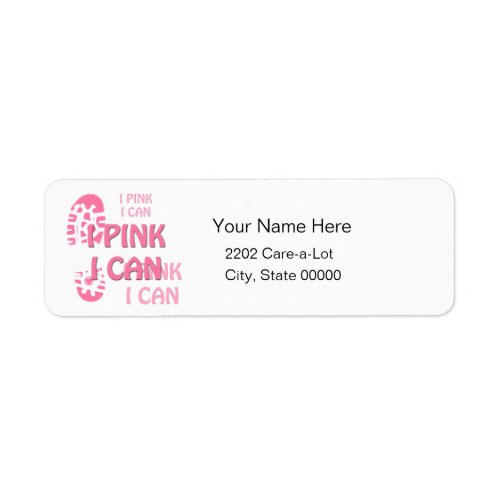 Pink Breast Cancer Walk I Pink I Can Return Label