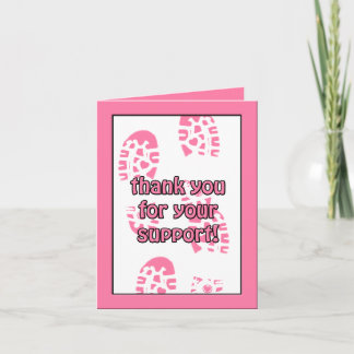 Pink Breast Cancer Walk Thank You Note Card