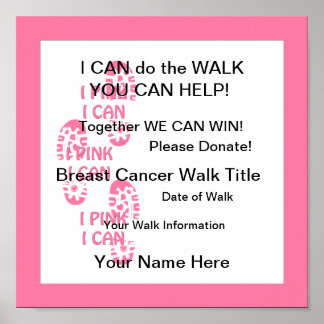 Breast Cancer Walk Posters | Zazzle