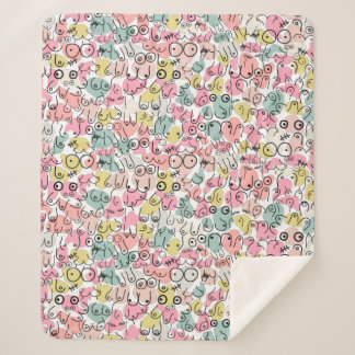 pink breast design wrapping paper sheets sherpa blanket