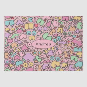 Pink breasts popular funny pattern tissue paper