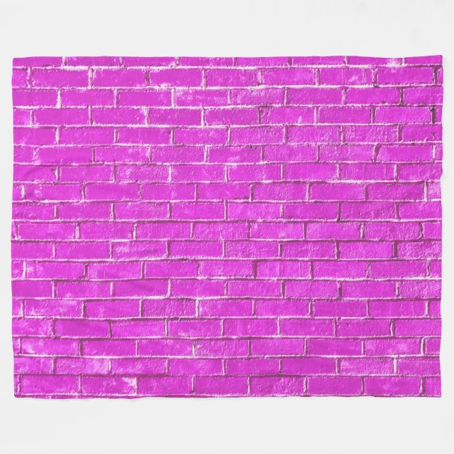 Pink Bricks Photo  Fleece Blanket (Front (Horizontal))