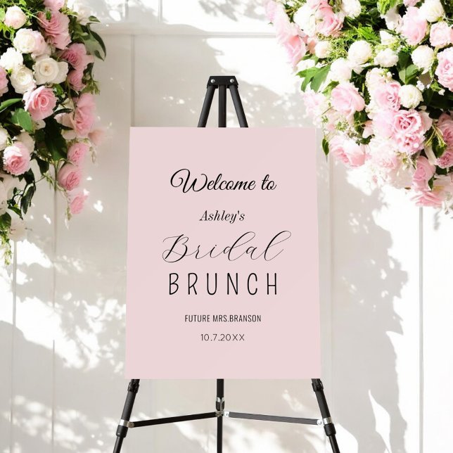 Pink Bridal Brunch Welcome  Foam Board (Creator Uploaded)