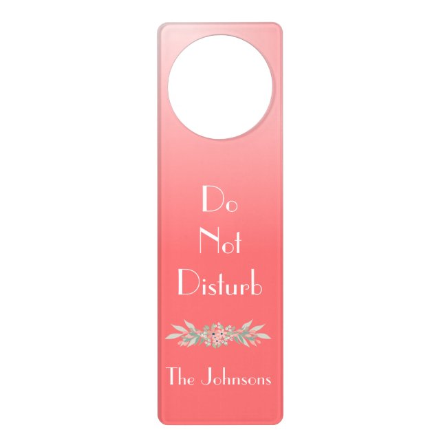 Pink Bridal Door Hanger (Front)
