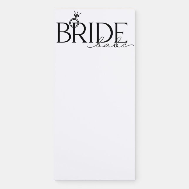 pink bridal notepad (Front)
