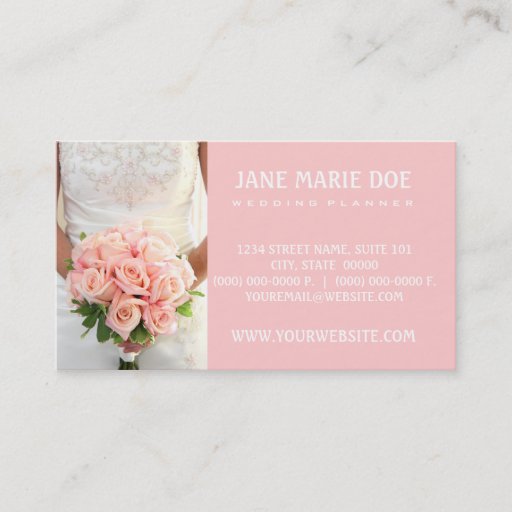 Customizable Wedding Planner Business Cards