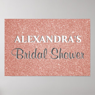 Pink Bridal Shower Announcement Party Sign