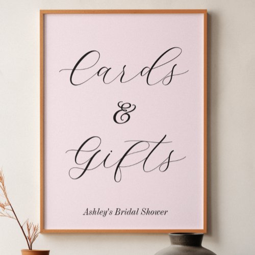 Pink Bridal Shower Cards Gifts    Poster