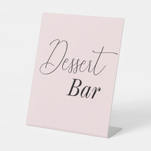 Pink Bridal Shower Dessert Bar  Pedestal Sign