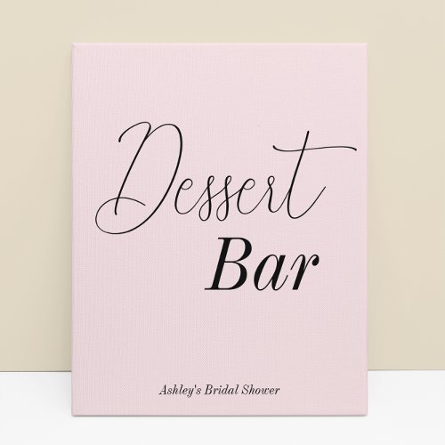 Pink Bridal Shower Dessert Bar  Poster