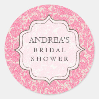 Pink Bridal Shower Dessert Table Tag Label