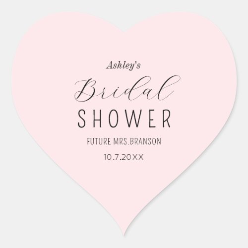 Pink Bridal Shower Elegant Script Sticker