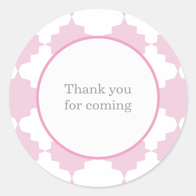 Pink Bridal Shower Favor Labels (Front)