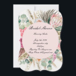 Pink bridal shower invitation<br><div class="desc">FLORAL PINK BOTANICAL BRIDAL SHOWER INVITATIONS</div>