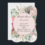 Pink bridal shower invitation<br><div class="desc">FLORAL PINK BOTANICAL BRIDAL SHOWER INVITATIONS</div>