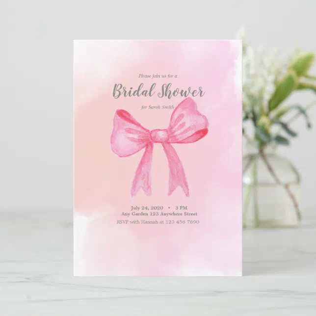 Pink Bridal Shower Invitation Bridgertoninspired Zazzle