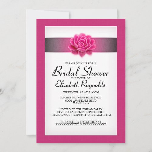 Pink Bridal Shower Invitations