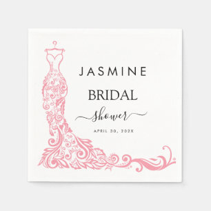 Pink  Bridal Shower  Napkins