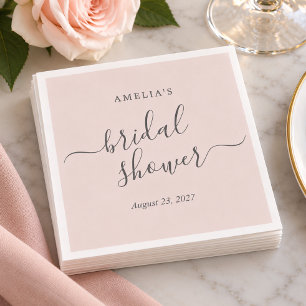 Pink Bridal Shower Napkins