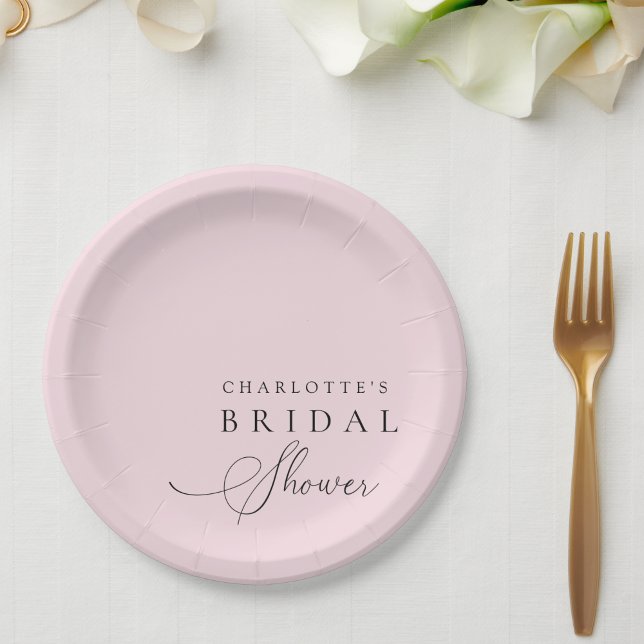 Pink Bridal Shower  Paper Plates (Creator Uploaded)