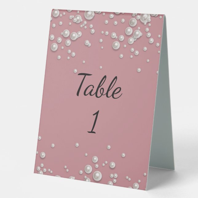 PINK BRIDAL SHOWER  TABLE TENT (Front)