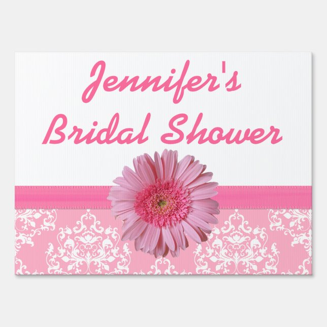Pink Bridal Shower Yard Sign (Front)
