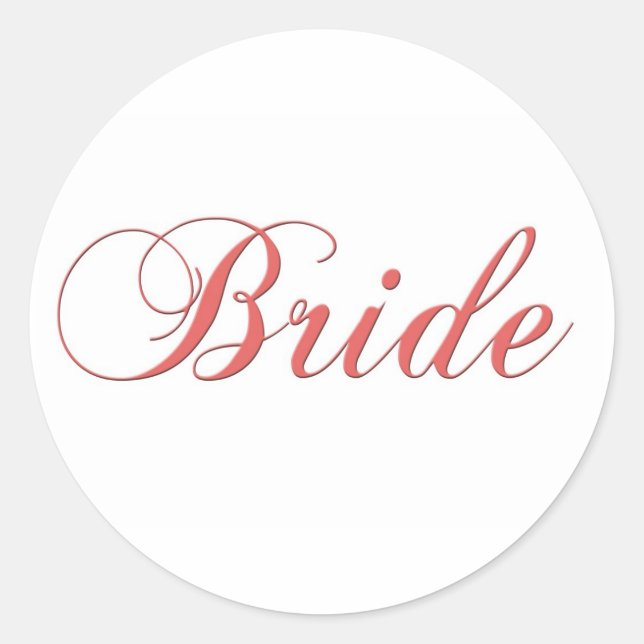 Pink Bridal stickers (Front)