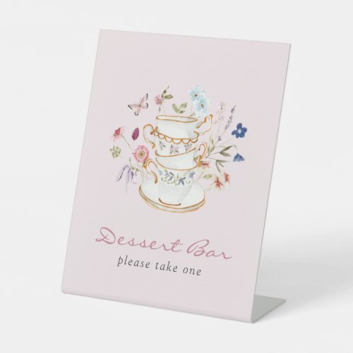 Pink Bridal Tea Dessert Sign