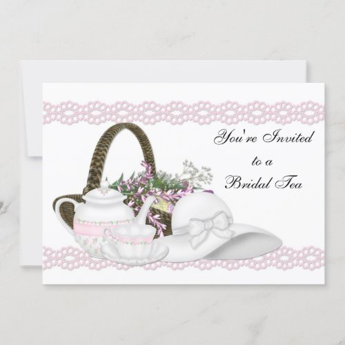 Pink Bridal Tea Personalized Invites