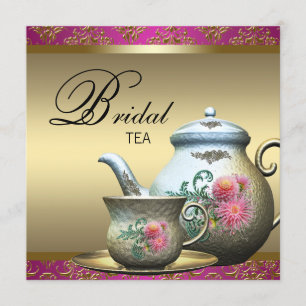 Pink Bridal Tea Party Invitation