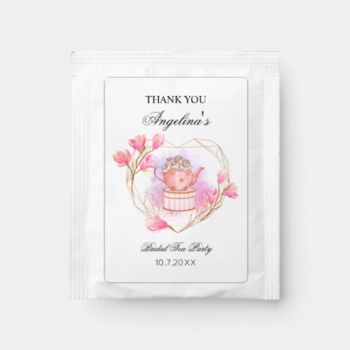 Pink Bridal Tea Party Wedding Tea Bag Drink Mix
