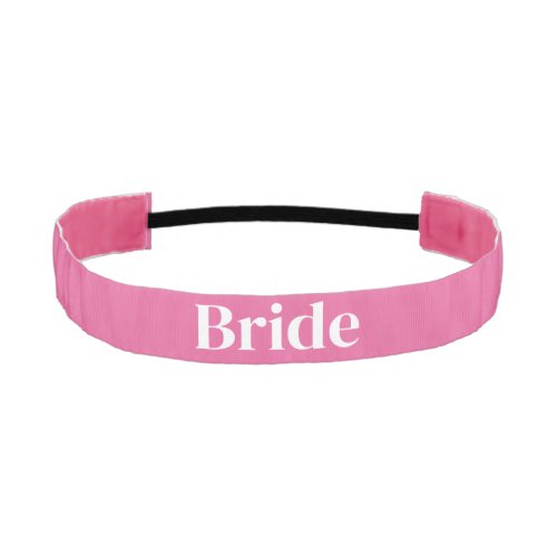 Pink Bride Bachelorette Party Athletic Headband