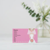 Pink Bride Business Card (Standing Front)