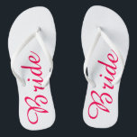 Pink Bride Flip Flops<br><div class="desc">Pink bride flip flops. Click the "Customize it!" button to add text and more!</div>