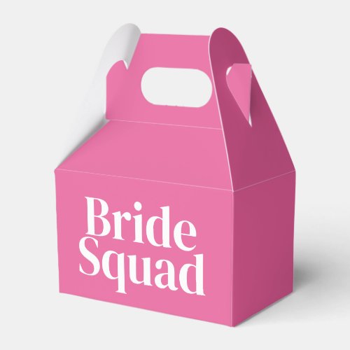 Pink Bride Squad Bachelorette Favor Boxes
