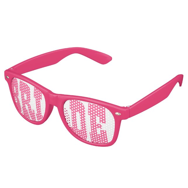 Pink BRIDE Swag Party Glasses (Angled)