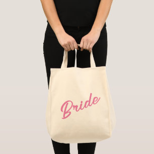 PINK BRIDE TOTE BAG