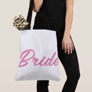 Pink bride tote bag perfect for bridal showers